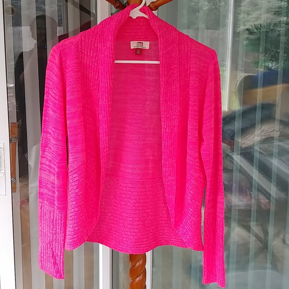 Lei girl pink knit cardigan light